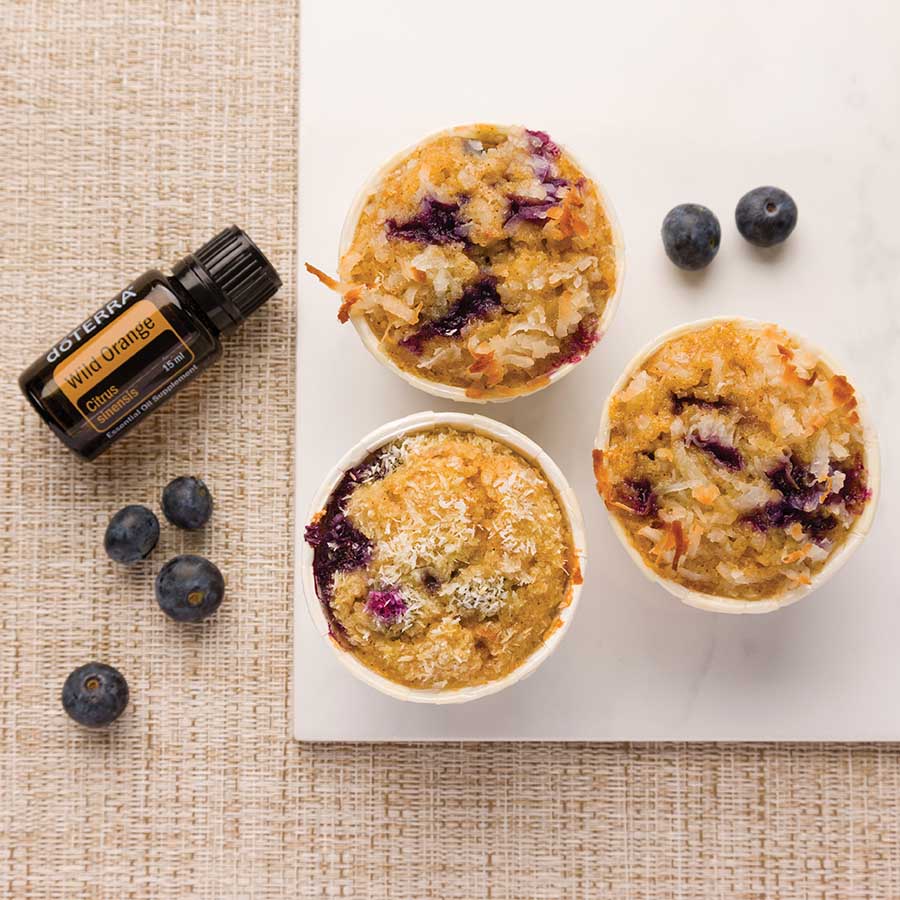 Blueberry Wild Orange Muffins | dōTERRA Essential Oils