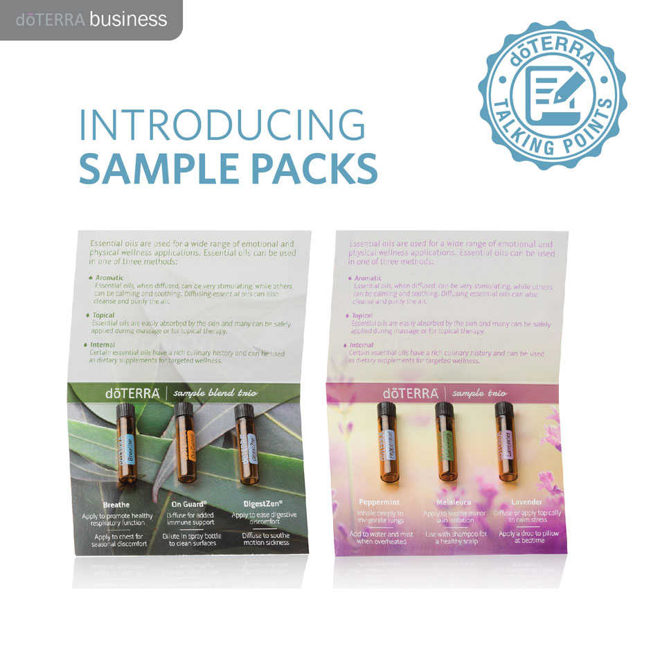 Using Sample Packs in Your doTERRA Business dōTERRA Using Sample Packs in Your doTERRA Business dōTERRA